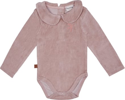 Frogs and Dogs - Velours romper | Rose smoke - Katoen - Maat 68