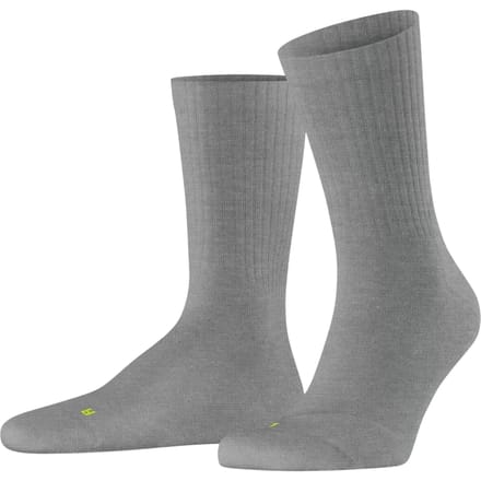 FALKE Run Rib Crew lichte padding katoen functioneel materiaal Sokken unisex grijs - maat 42-43