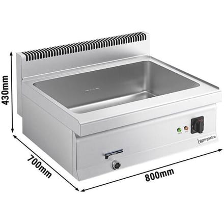 GGM Gastro Elektro Bain-Marie - 2,4 kW - 2x GN 1/1 oder 4x GN 1/2 Zilver