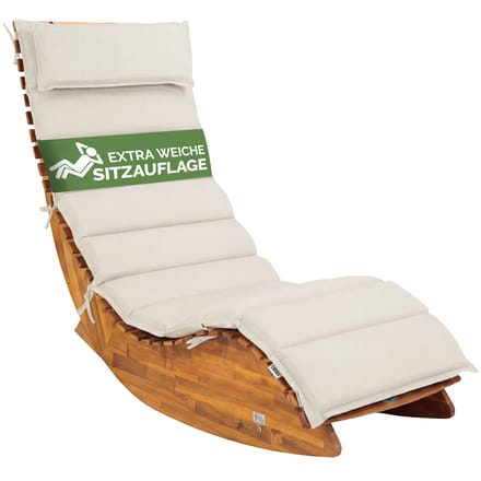 Saunabed kussen, crème, kussen voor ligbed, ligbedkussen, loungekussen, saunaloungebed kussen