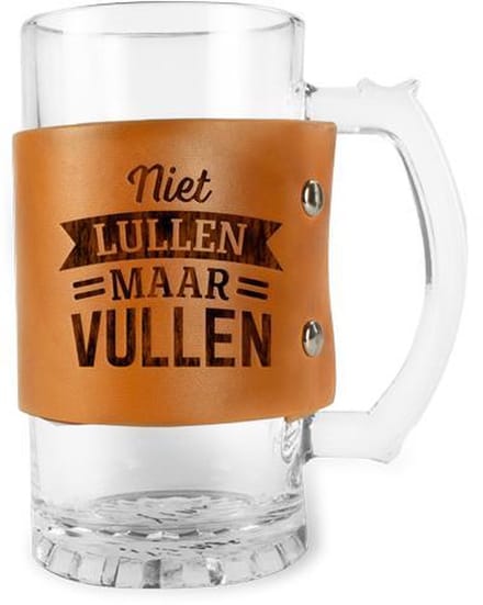 Niet Lullen maar vullen bierpul The legend Collection