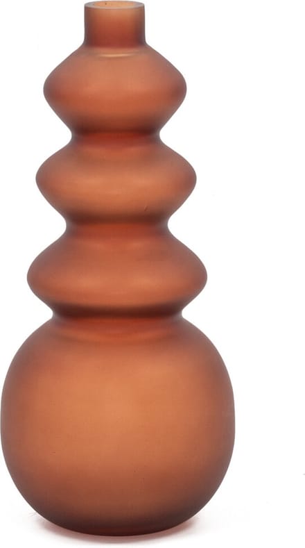 HomeBound by KY | Glazen vaas roest | 30x13cm | bloemenvaas roest