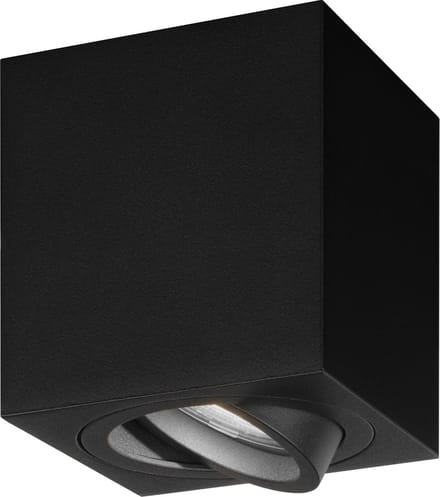 Ledvion - LED Opbouwspots - Dimbaar - 3W - 6500K - Zwart