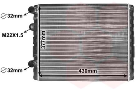 Van Wezel - RADIATOR VOOR SEAT AROSA 1997-2000 6KO121253K