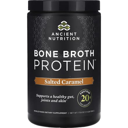 Ancient Nutrition, Protéine de Bouillon d'Os, Saveur Caramel Salé, 1,12 lb (506 g)