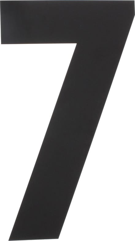 Intersteel Huisnummer 7 XL hoogte 30 cm rvs/mat zwart