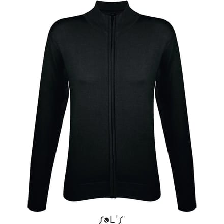 SOL'S Women´s Zipped Knitted Cardigan Gordon L414 - Black - L