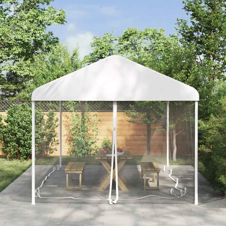 vidaXL - Muggennet - voor - prieel - 220 - mesh - Wit - 6 - x - 3 - x - 2 - m - Polyester