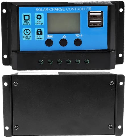 Dailygoody - Zonne-controller - 40A Solar Controller - Dual USB-poort - LCD-scherm - 12V 24V - Voor zonne-energie systemen - Gloednieuw