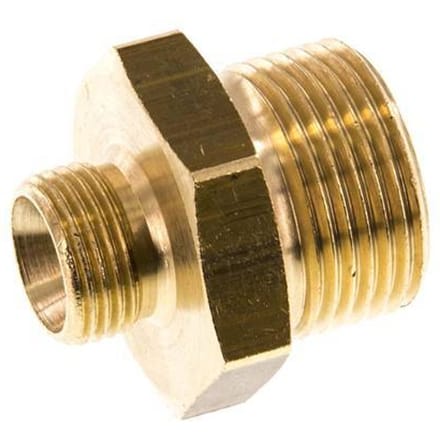 G 3/4'' x G 3/8'' Messing Borstnippel 16 Bar