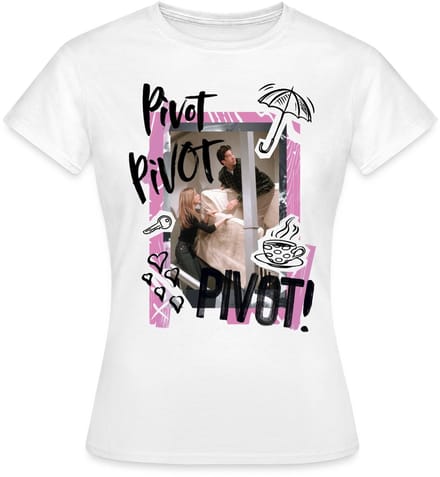 Friends Pivot Rachel Ross Chandler T-Shirt Dames