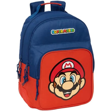 Rugzak met dubbele voorkant vak Safta Super Mario Bros Mamma Mia