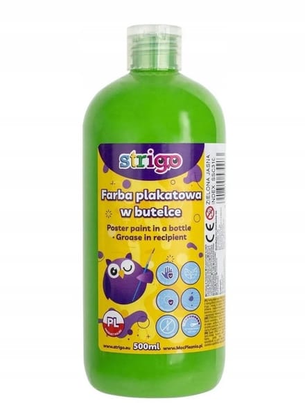 Strigo Plakkaatverf 500 ml Lichtgroen - Wasbaar & Veelzijdig