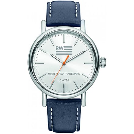 River Woods Yukon RW420028 Horloge - Leer - Blauw - Ø 42 mm