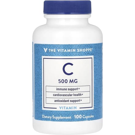 The Vitamin Shoppe, Vitamine C, 500 mg, 100 gélules