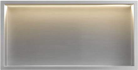 Rea Led - Badkamer Inbouwnis - Geborsteld Staal - 10X60X30Cm