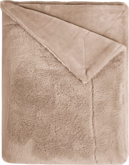 Mistral Home - PLAID - fake rabbit - 150 x 200 cm - effen kleur - beige