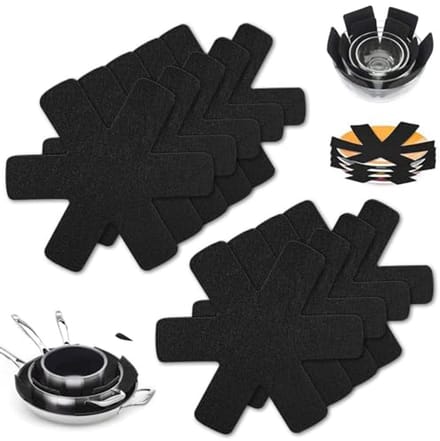 Pan Protector, Pot Protector, Pack of 9, 38 cm, Felt Pot Stacking Protection, Various Sizes, Pot Protectors for Protection Against Scratches