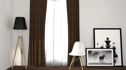 Larson - Luxe geweven blackout gordijn - met ringen - 3m x 2.5m - Chocoladebruin