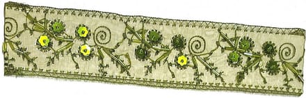 Rojafit Elastische Cult "Flower Power" Haarband 5 cm. Breed - Groen