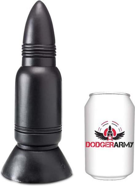 Gangbangster - Missile - Dildo - 20 x 6,5 cm - PVC - Zwart