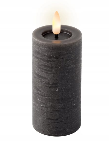 Kaemingk - LED-Kaars - Zwart - 12,5 cm - Realistisch Vlameffect