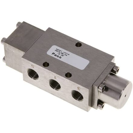 5/2 G1/4 '' (G1/8 '') Luchtgestuurd Ventiel RVS -0.95-12bar/-13.2-168psi