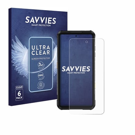 Savvies - Screenprotector voor Ulefone RugOne Xever 7 Pro - Folie Beschermfolie transparant 6 Stuks