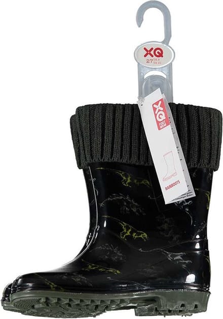 XQ Snowboots kinderen - gevoerde kinderlaars - groen print - maat 31