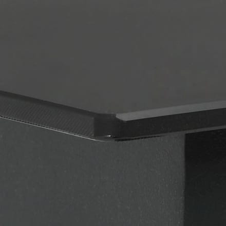 vidaXL - Tuintafel - 80x80x74 - cm - staal - en - glas - zwart