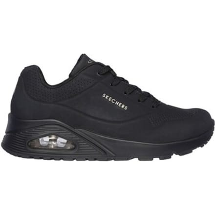 Skechers Uno Wide dames sneaker - Zwart zwart - Maat 38