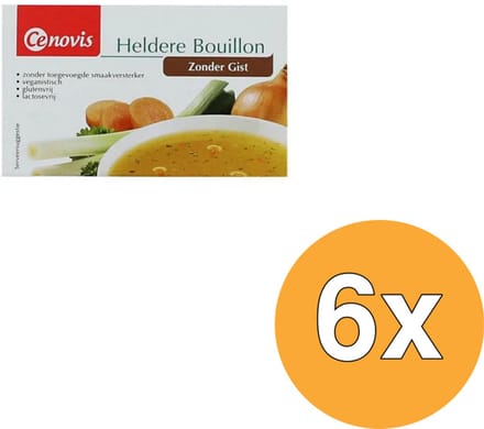 6x Cenovis Heldere Bouillon Gistvrijtabletten (88 gr)