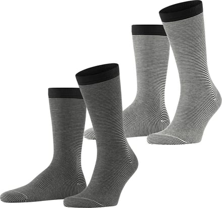 Esprit Allover Stripe 2-Pack gedessineerd katoen multipack sokken heren veelkleurig - maat 39-42