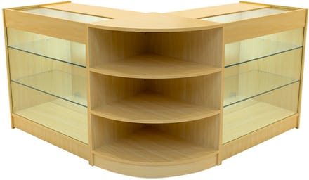 Apollo led winkel toonbank set - esdoorn - 90 cm - 2x k900 & lm60