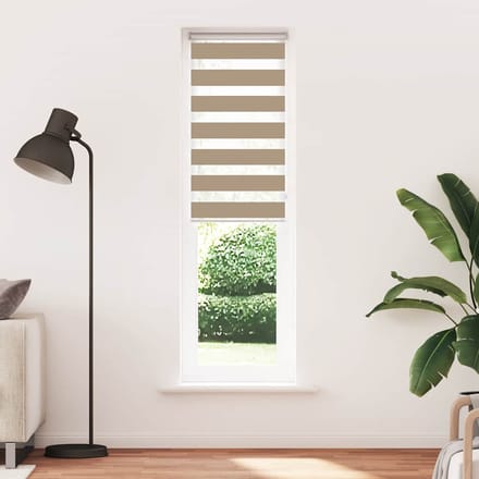 vidaXL - Zebra - Blind - 55x230 - cm - stofbreedte - 50,9 - cm - polyester - zandbruin