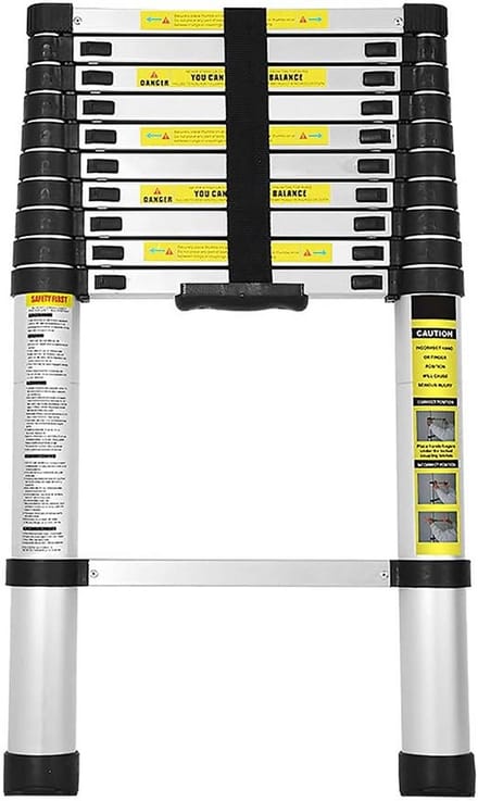 Telescopische Ladder Aluminium 3.2m Draagbaar en Multifunctioneel tot 150 kg