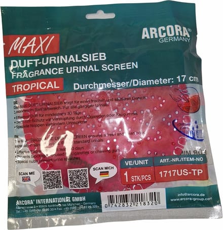 Geurmat Urinoir Maxi 17 cm Tropical Rood