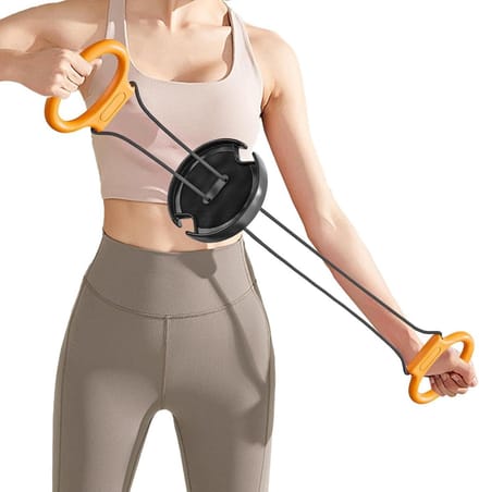 Draagbare Hometrainer - Borst Expander - Spiertraining Thuis - Opvouwbaar Ontwerp - 76 cm Lengte - Zwart