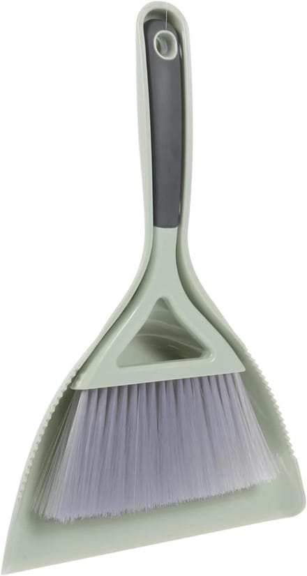 Compacte Veegset - Bezem Stoffer - Snel Schoonmaken - 2-in-1 Ontwerp - 31x21x4CM - Groente