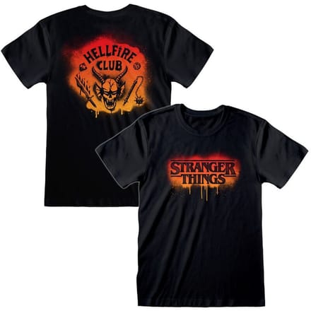 Stranger Things T-shirt - Spray Paint Hellfire - S tot XXL - voor Mannen - zwart
