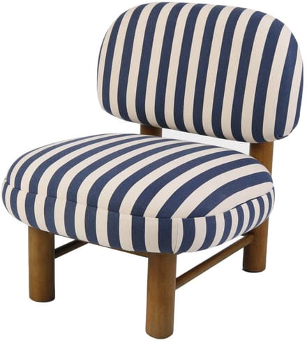 HOMLA - Armchair - LUMEN - Blauw Wit - 64x69.5x77 cm