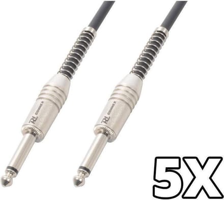 PD Connex gitaarkabelset met 5 gitaarkabels van 3 meter