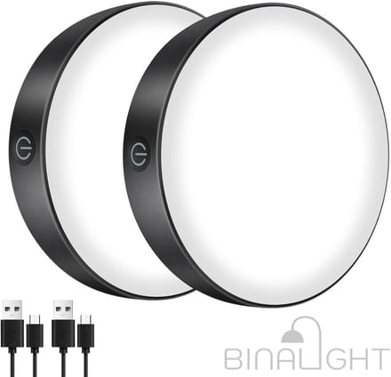 LED Kastlamp Set van 2 – Dimbaar & USB Oplaadbaar – Touch Bediening – Wit 6000K
