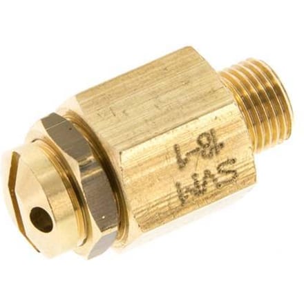 G 1/8'' Messing instelbare veiligheidsklep 0,5-1 bar (7,25-14,50 psi)