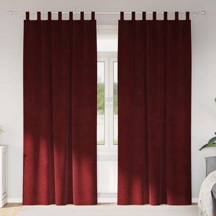 vidaXL - Gordijnen - 2 - st - Wijnrood - 140 - x - 225 - cm - fluweel