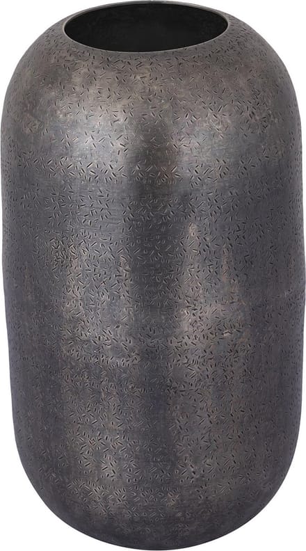 PTMD Yourne Bloempot - 16 x 16 x 29 cm - Aluminium - Zilver