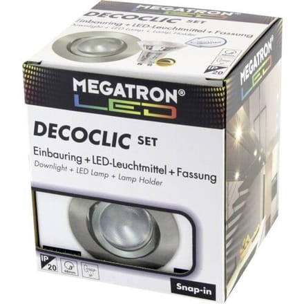 Megatron MT75404 MT75404 Inbouwlamp LED GU10, GU5.3 5.5 W IJzer (geborsteld)