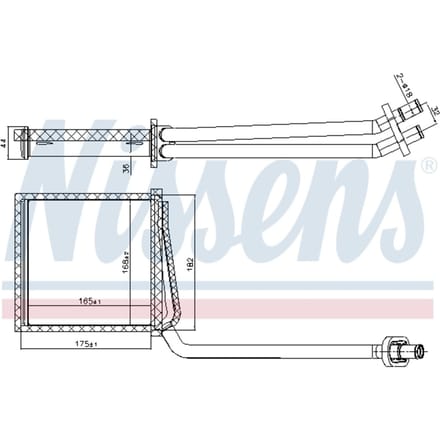 Warmtewisselaar, interieur verwarming NISSENS 707217