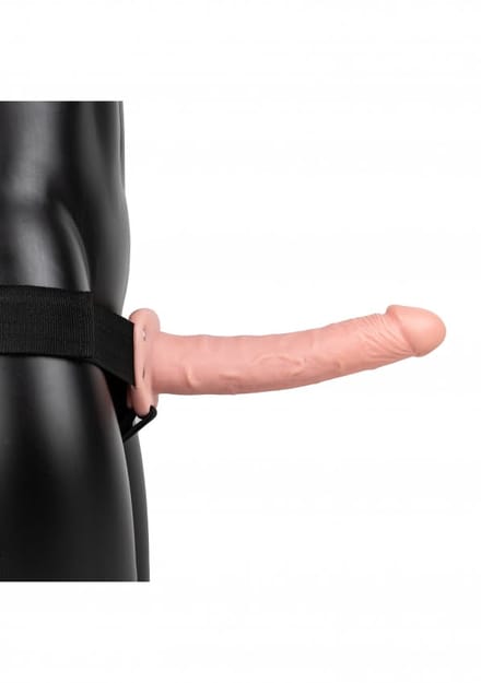RealRock by Shots - Vibrating Hollow Strap-On without Balls - 10 / 24,5 cm