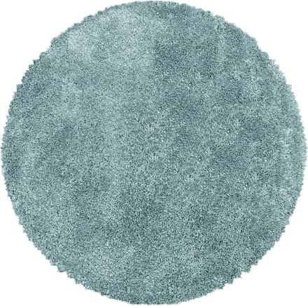 Flycarpets Luna Vloerkleed Rond - Blauw - Hoogpolig - 200 cm